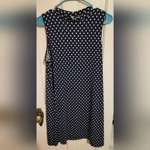 Navy blue and white polka dot dress in Large from Annalee and Hope